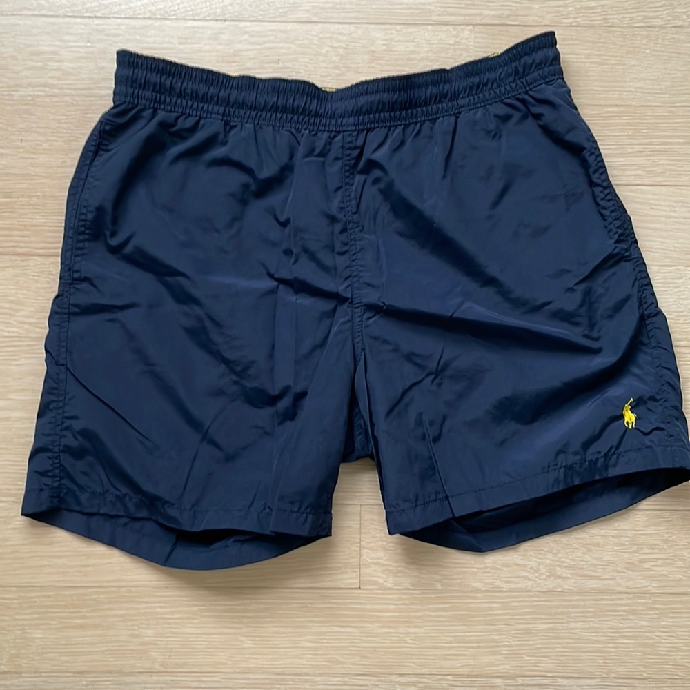 Polo Navy Blue Bathingsuit with Yellow logo, size L